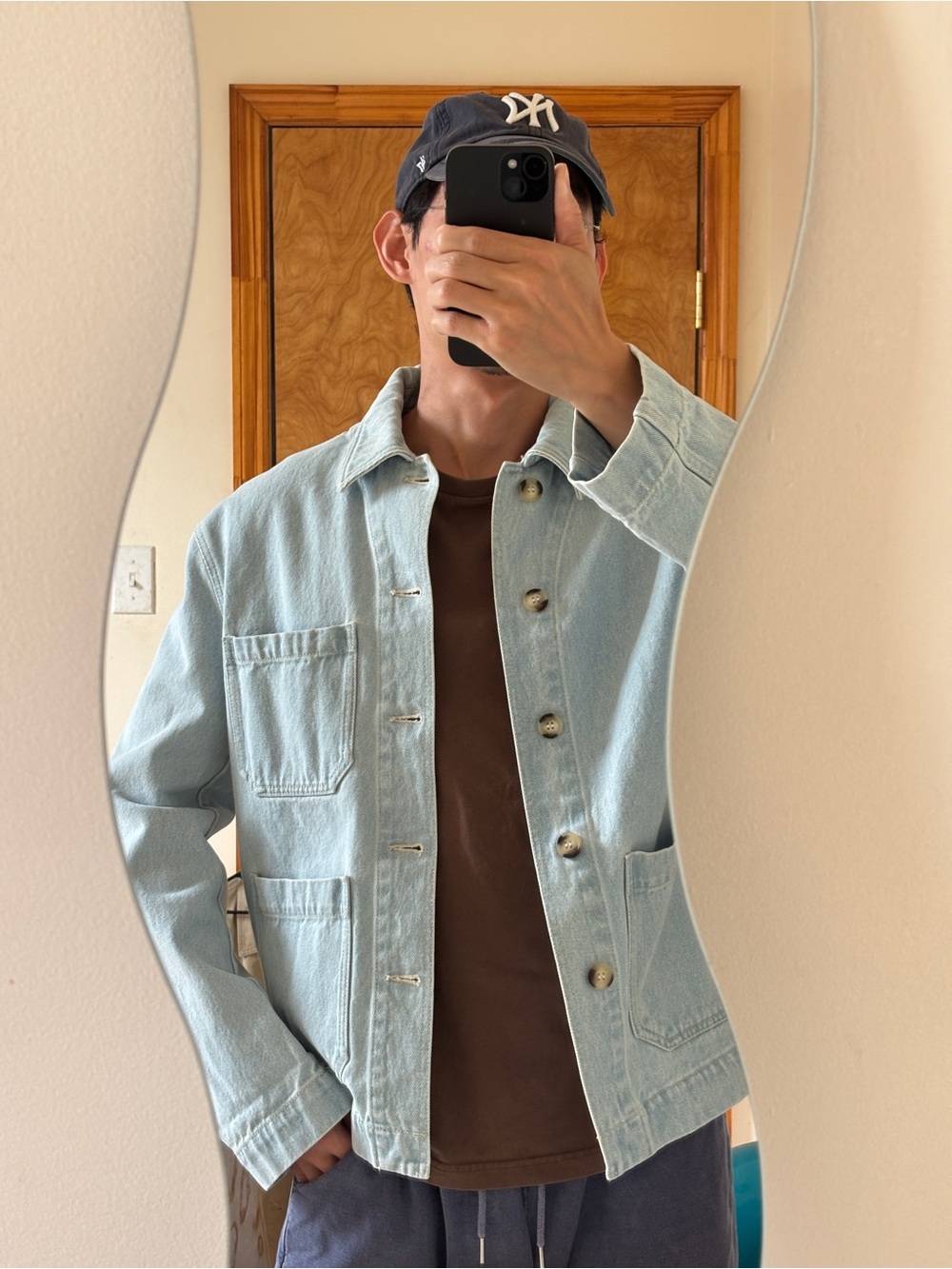 Nanushka Light Blue Denim Chore Jacket Size S - Picture 6 of 7
